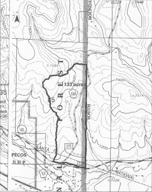 Map of La Cueva Block E
